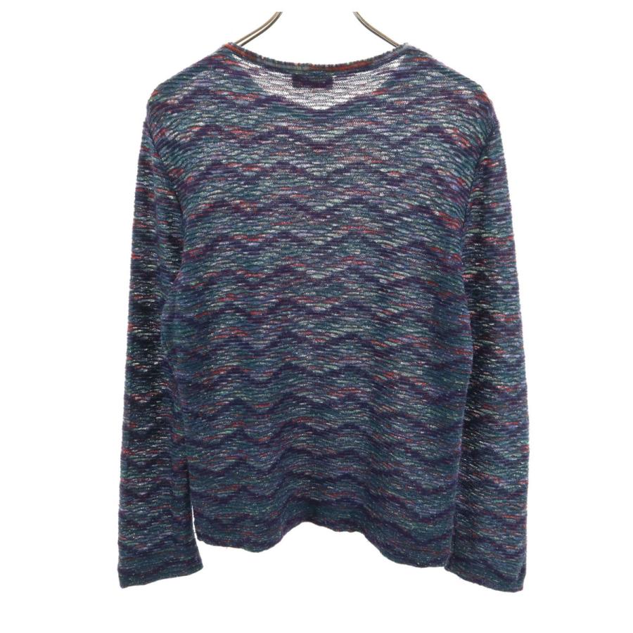 古着 Missoni ミッソーニ 90s イタリア製 オールド 長袖 ニット 44 マルチ メンズ MISSONI（ミッソーニ） 90s イタリア製 オールド 長袖 ニット 44
