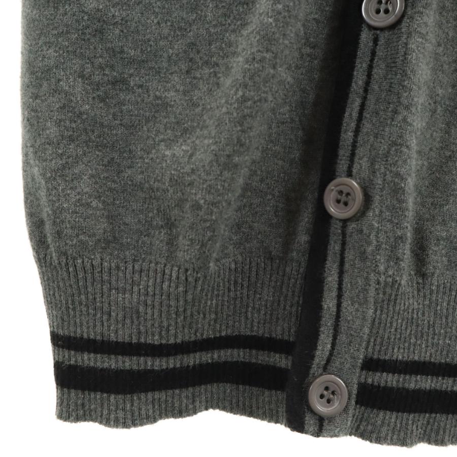 ZARA MAN ザラマン 長袖 Vネック リブ ニットカーディガン M グレー 