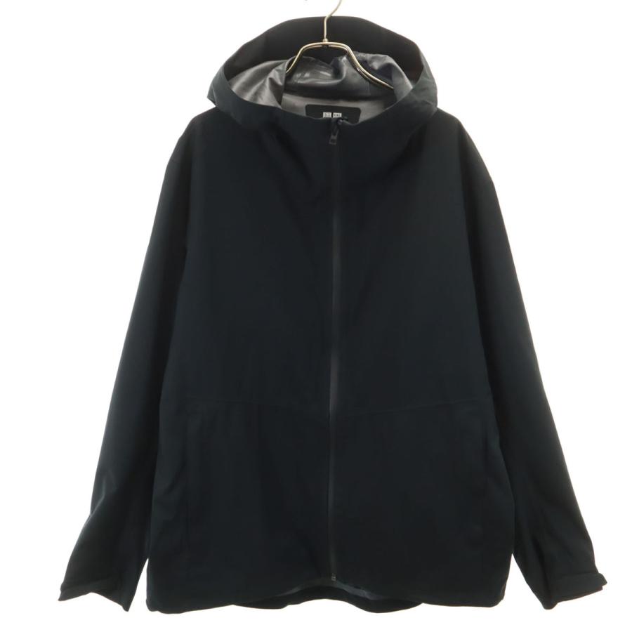 ユニクロ（UNIQLO） 長袖 ブロックテック パーカー XL ブラック メンズ