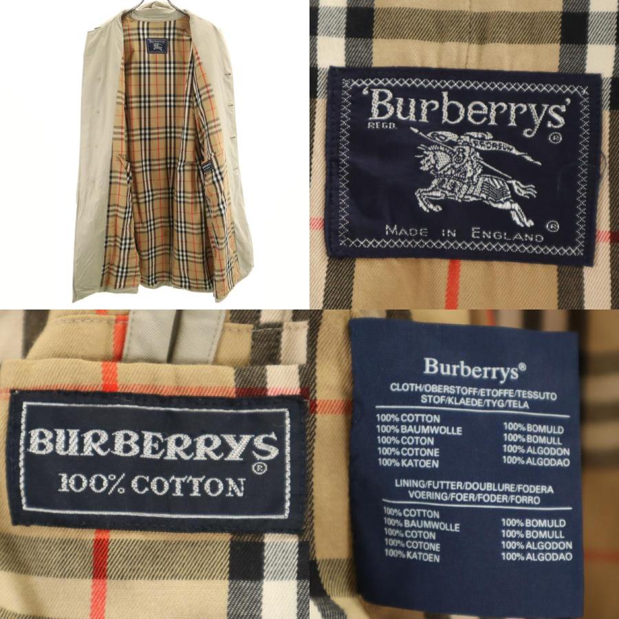 古着 Burberrys バーバリーズ 90s 英国製 オールド ステンカラーコート 44 グレージュ メンズ Burberrys バーバリーズ 90s 英国製 オールド ステンカラーコート 44
