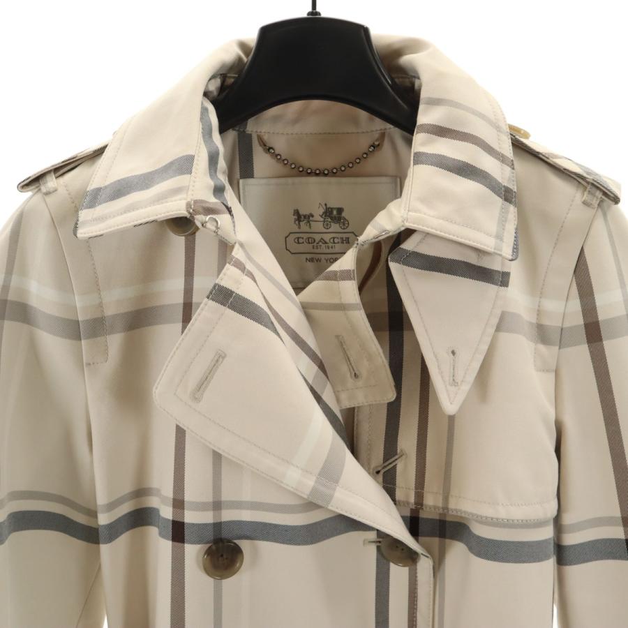 未使用 COACH コーチ 定番ショートトレンチコート シグネチャー柄裏地 Coach(コーチ) トレンチコート(レディース) - ブランド通販のBUYMA