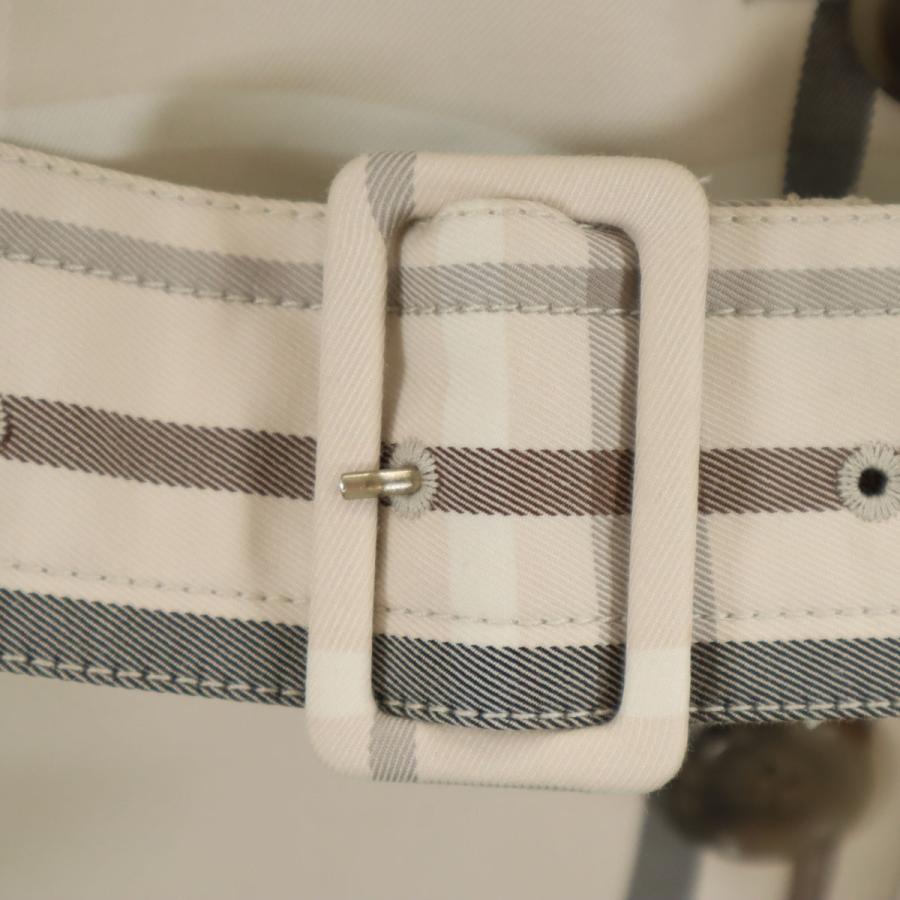 COACH（コーチ） チェック柄 ハーフ丈 トレンチコート XS ベージュ