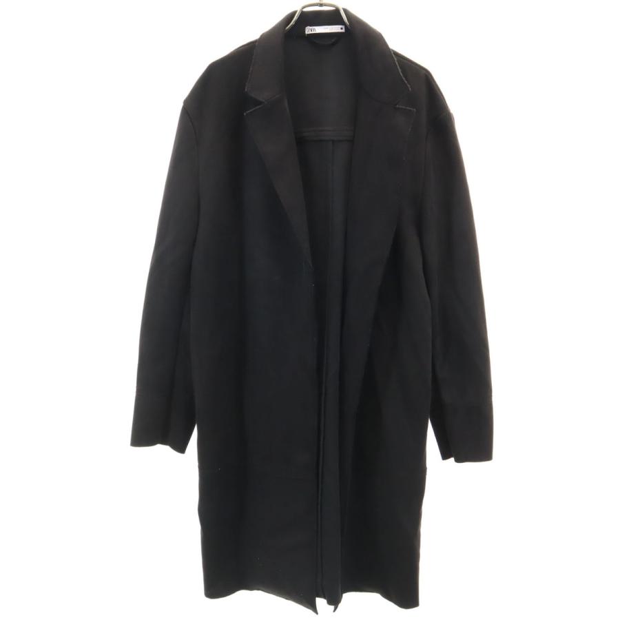未使用ZARAコート ZARA（ザラ） フェイクスェード ロングコート 40 ブラック レディース
