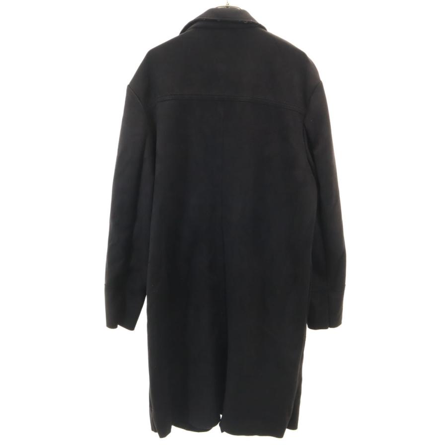 ZARA（ザラ） フェイクスェード ロングコート 40 ブラック レディース