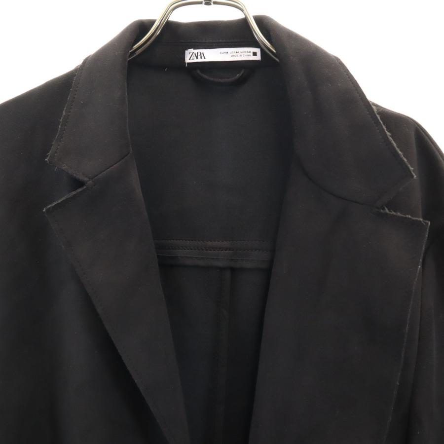 ZARA（ザラ） フェイクスェード ロングコート 40 ブラック レディース