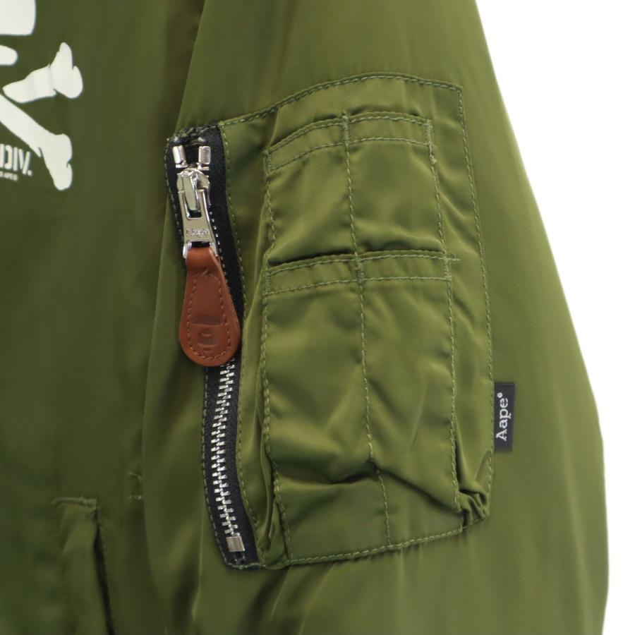 APEエイプフライトジャケットミリタリージャケットＸＬカーキMA-1 AAPE BY A BATHING APE（エーエイプバイアベイシングエイプ） MA-1
