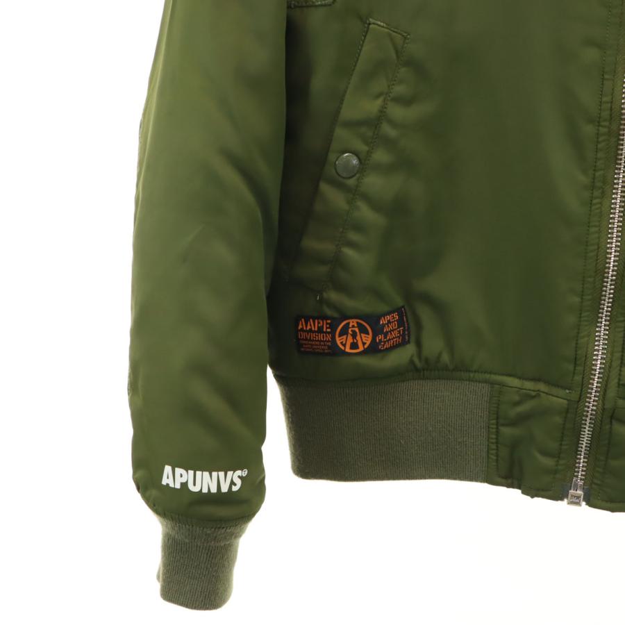 APEエイプフライトジャケットミリタリージャケットＸＬカーキMA-1 AAPE BY A BATHING APE（エーエイプバイアベイシングエイプ） MA-1