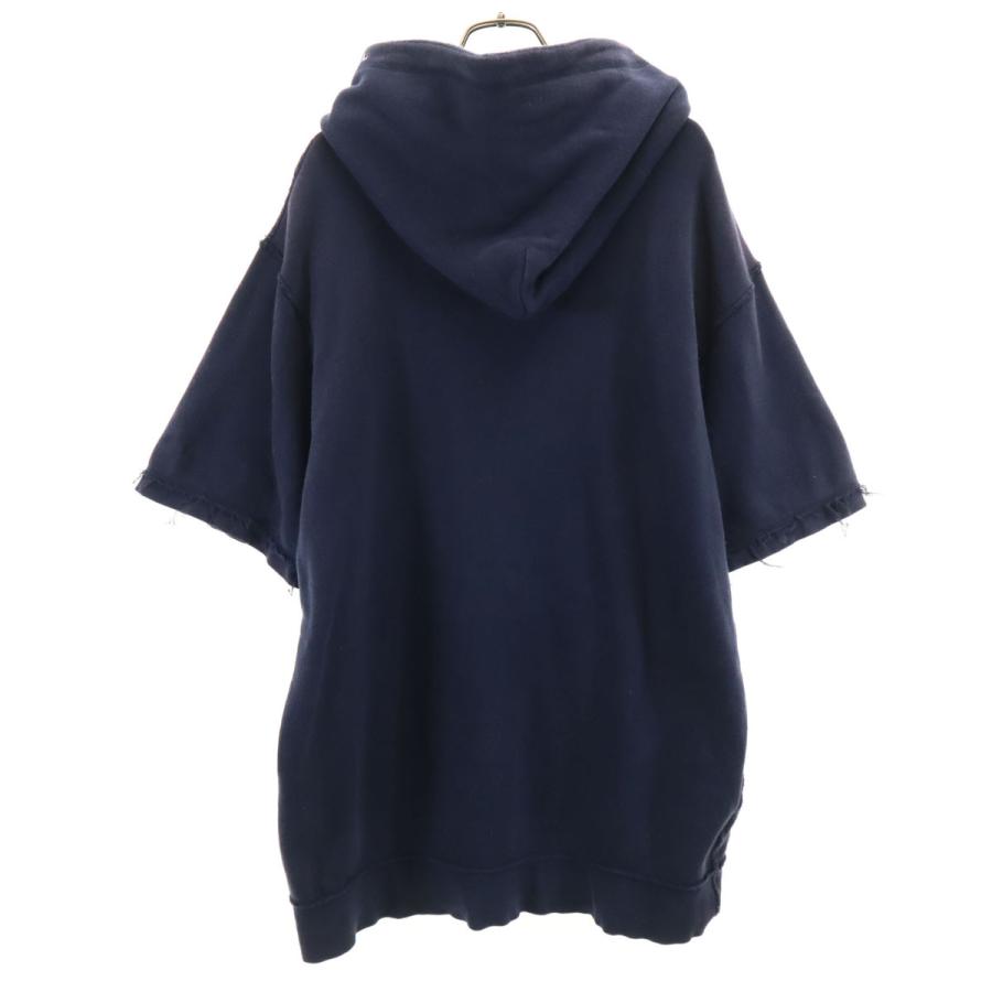 STUSSY（ステューシー） 半袖 パーカー ネイビー 裏起毛 レディース