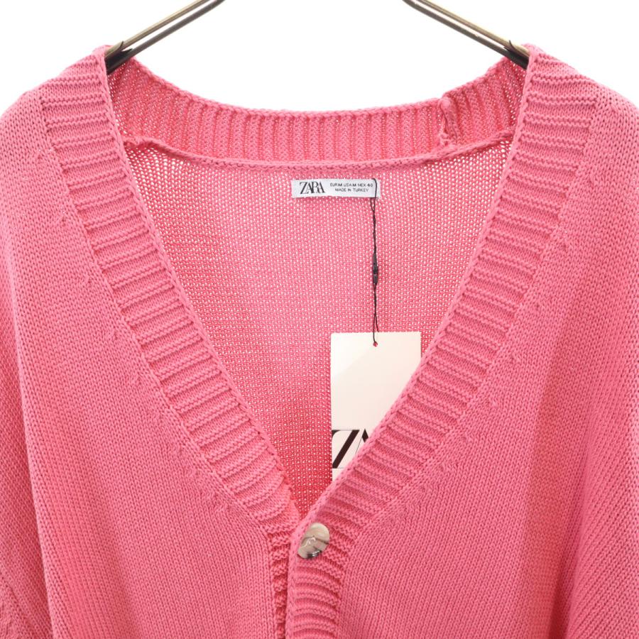 未使用☆ Reneカーディガン サーモンピンク ZARA（ザラ） 未使用 長袖 Vネック ニットカーディガン M ピンク