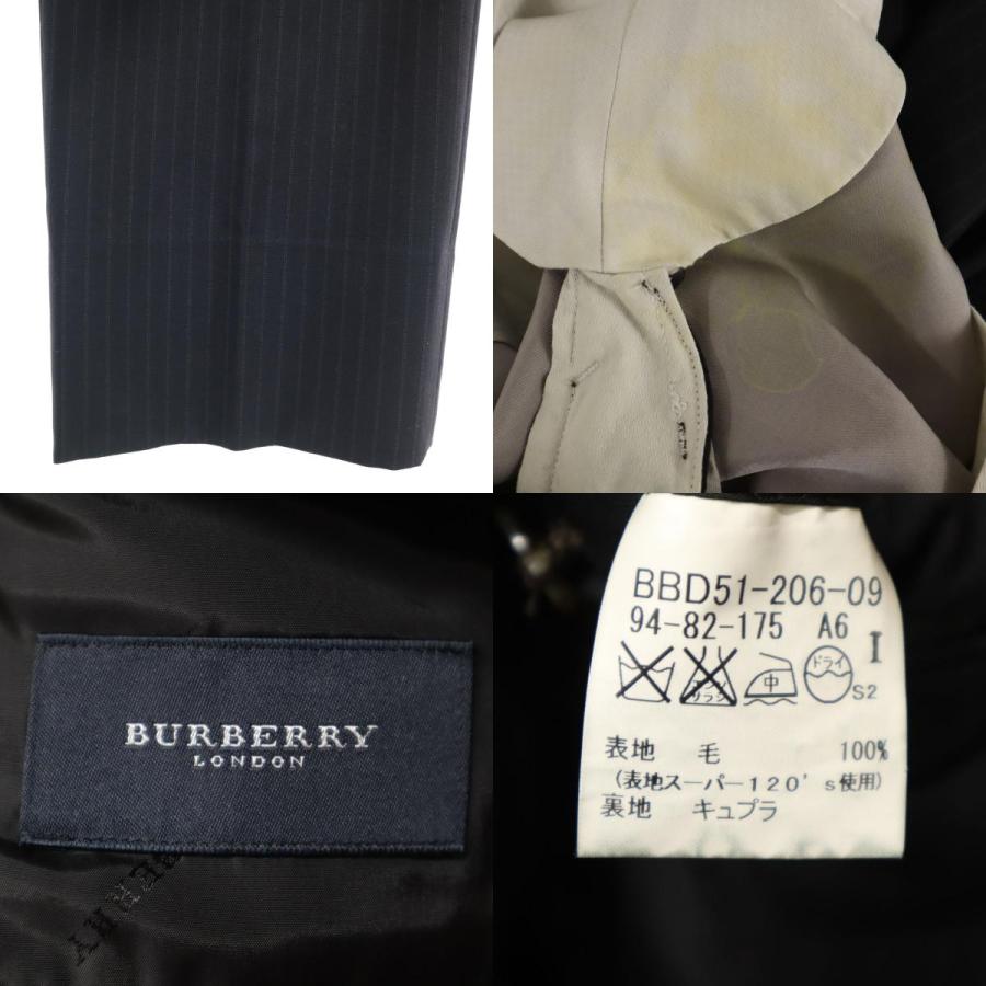【美品】バーバリーロンドン 高級スーツ上下 セットアップ ストライプ 日本製 BURBERRY LONDON バーバリーロンドン 日本製 ストライプ柄 スーツ 上下