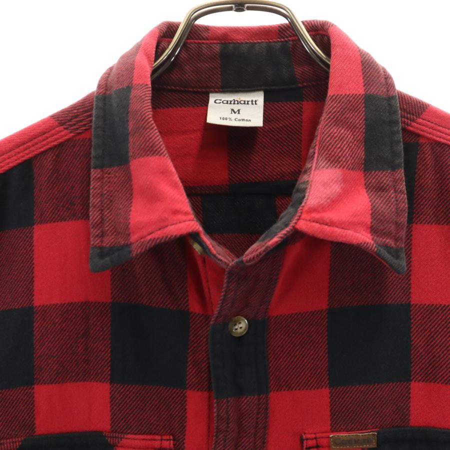 Carhartt（カーハート） ギンガムチェック柄 長袖 ネルシャツ M レッド