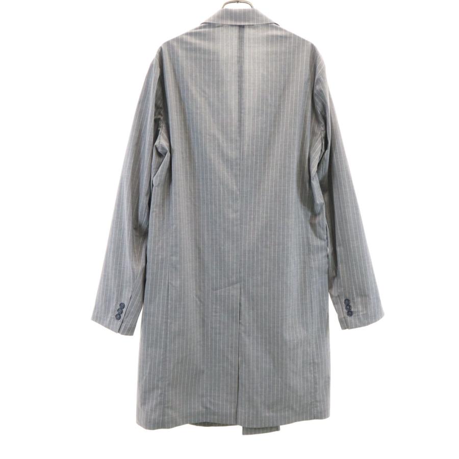 未使用 ZARA MAN ザラマン ストライプ柄 チェスターコート M グレー