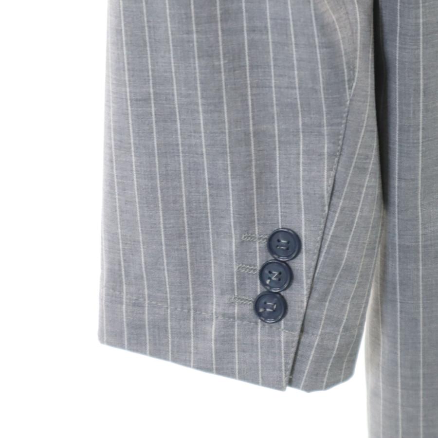 未使用 ZARA MAN ザラマン ストライプ柄 チェスターコート M グレー