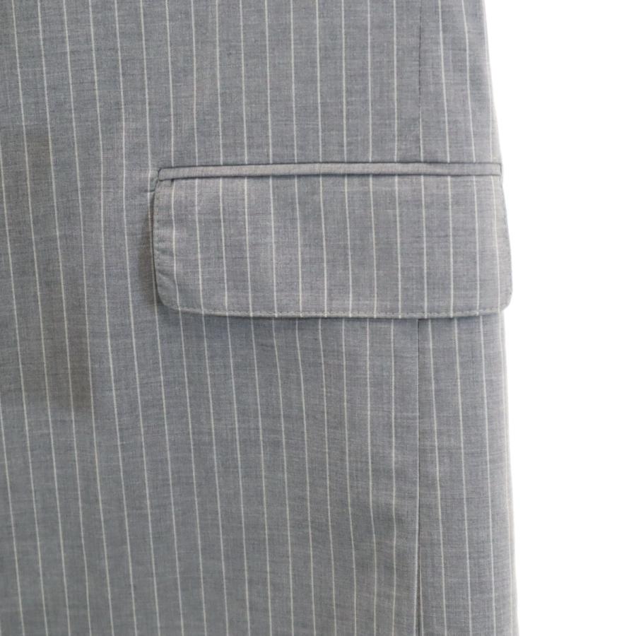 未使用 ZARA MAN ザラマン ストライプ柄 チェスターコート M グレー