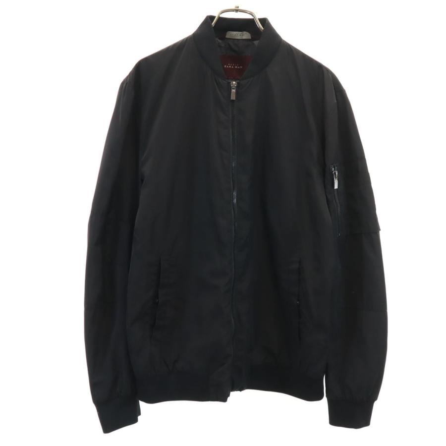 美品 ZARA MAN ザラマン MA-1 フライトジャケット M ブラック メンズ
