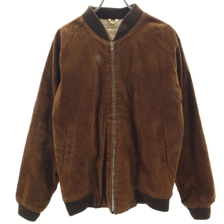 TOP MODE トップモード フェイクスエードレザー ジャケット L ブラウン