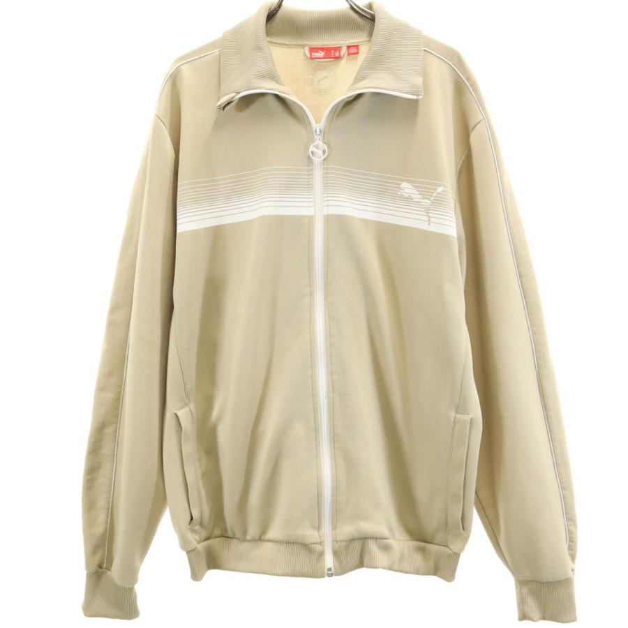 PUMA（プーマ） トラックジャケット M ベージュ ジャージ メンズ 古着