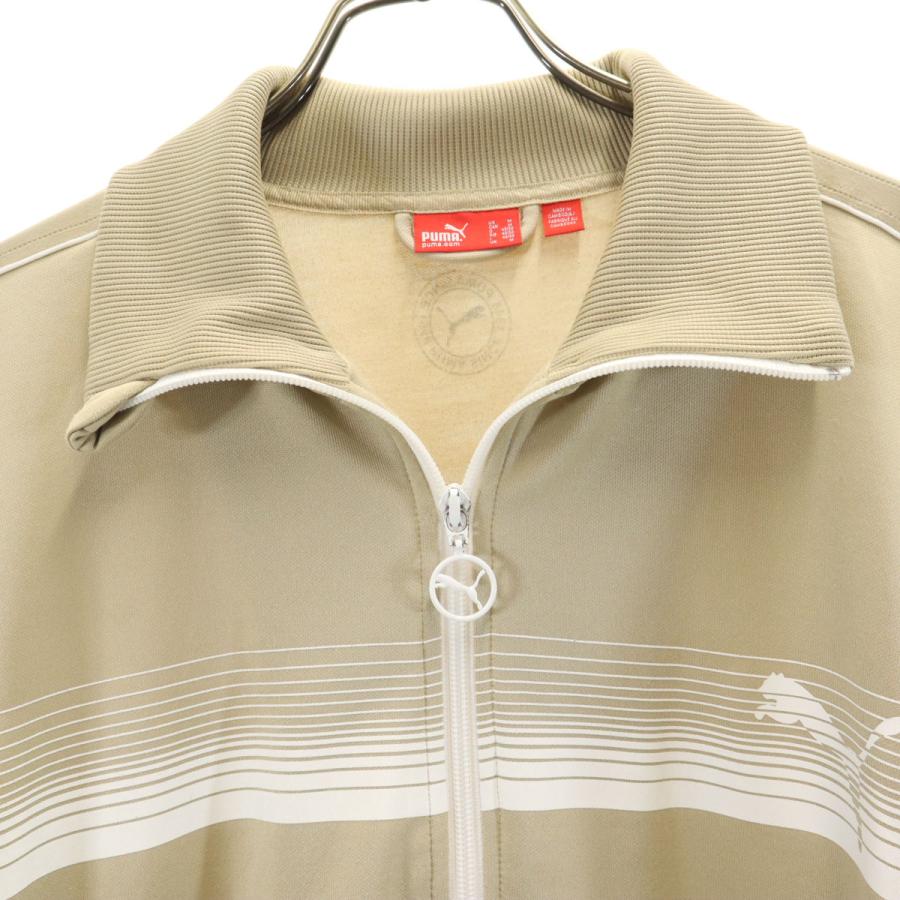 PUMA（プーマ） トラックジャケット M ベージュ ジャージ メンズ 古着