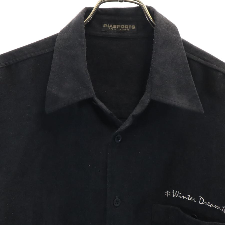 ピアスポーツ（PIA SPORTS） 長袖 シャツ 4 ブラック メンズ 古着 中古