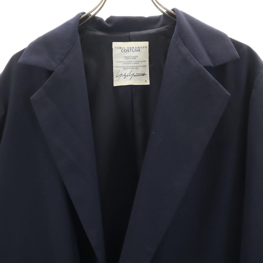 古着 Yohji Yamamoto COSTUME ヨウジヤマモト コスチューム 日本製 チェスターコート 1 ネイビー スプリング メンズ Yohji Yamamoto COSTUME ヨウジヤマモト コスチューム 日本製
