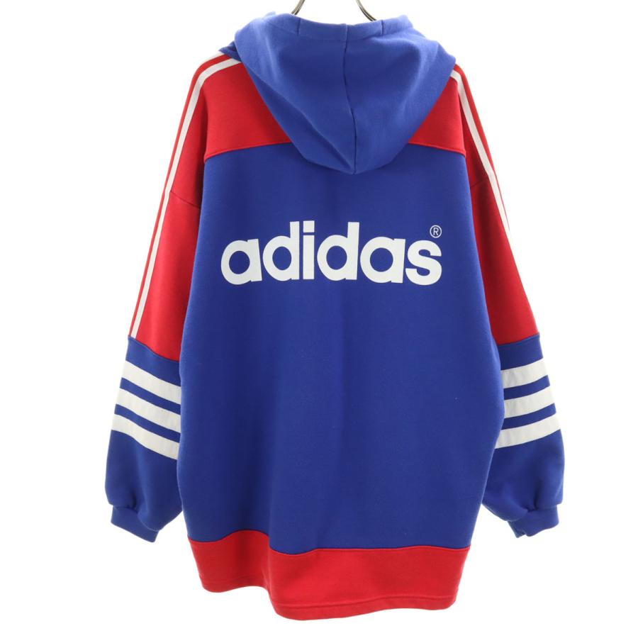 ユーロ古着 コットンパーカー 一枚袖 北欧テキスタイル 80s 90s adidas（アディダス） 80s 日本製 ヴィンテージ 長袖 スウェット