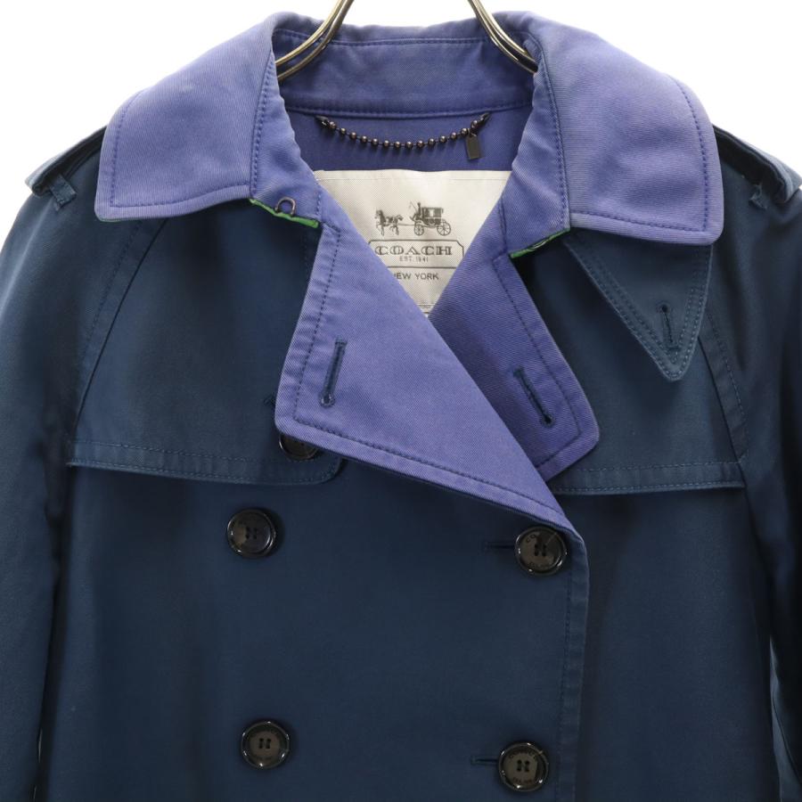 COACH（コーチ） トレンチ ジャケット S ネイビー レディース 古着