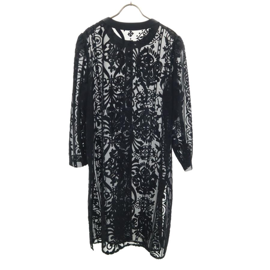 GIVENCHY ジバンシー border long cutsew Y2K GIVENCHY（ジバンシィ） 90s 日本製 オールド 総柄 長袖 シースルー