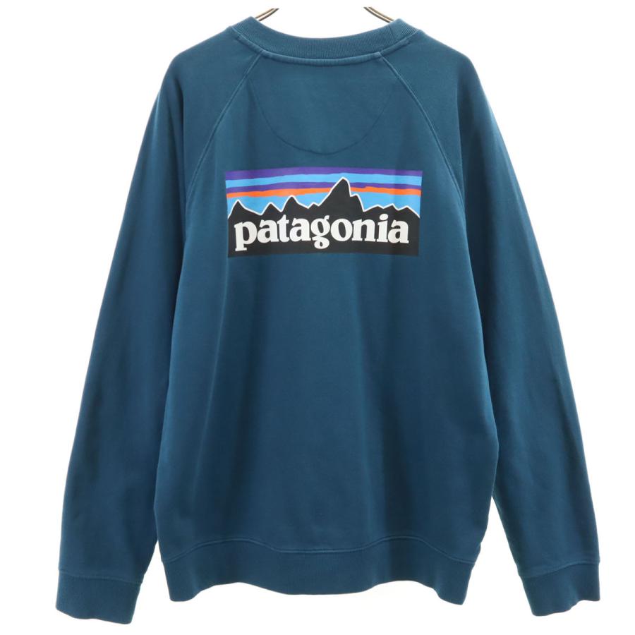patagonia（パタゴニア） バックロゴ 長袖 スウェット トレーナー M 青
