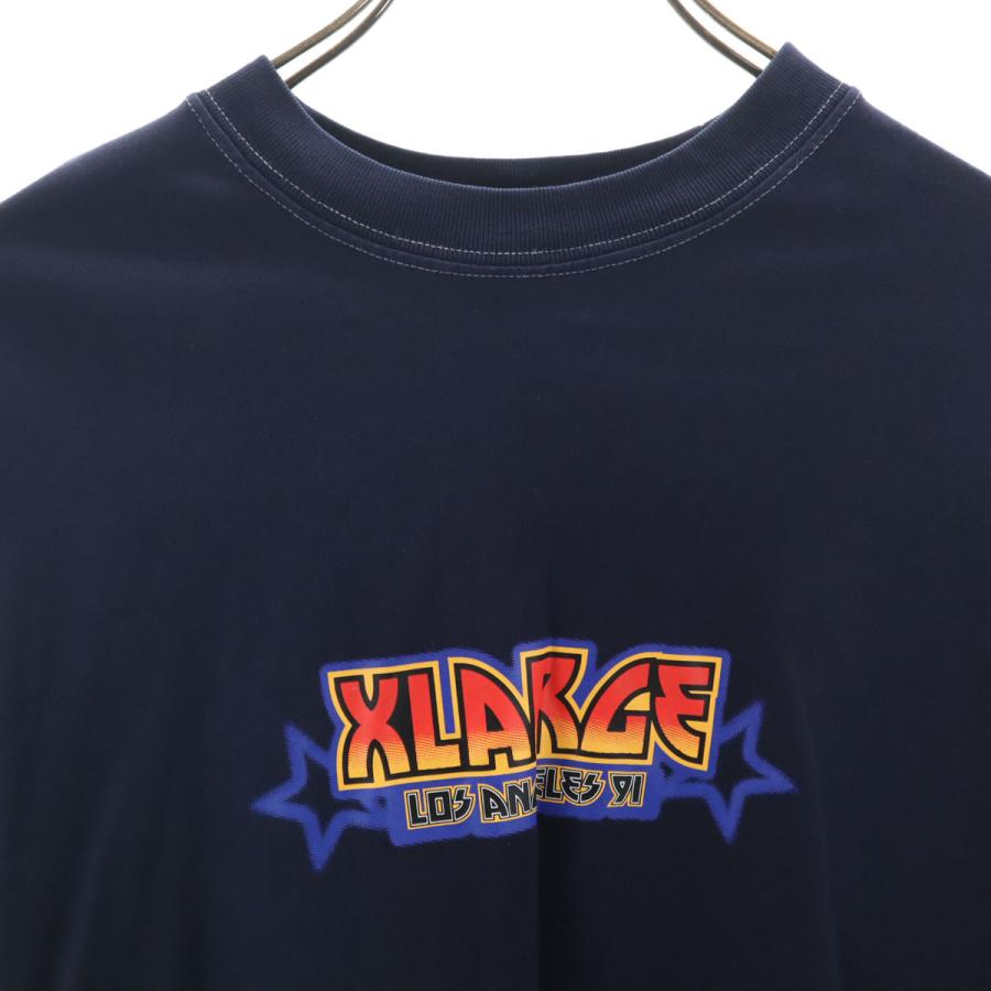 XLARGE（エクストラ ラージ） バックプリント 長袖 Tシャツ M ネイビー