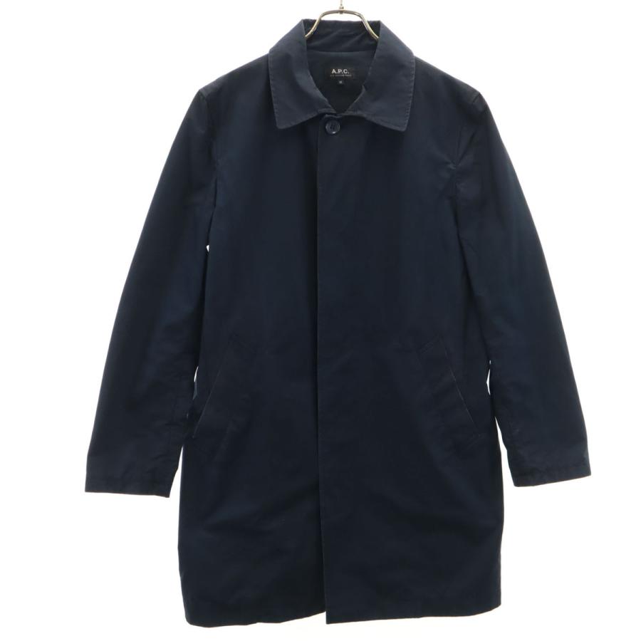 A.P.C.（アーペーセー） ステンカラーコート M ネイビー メンズ 古着