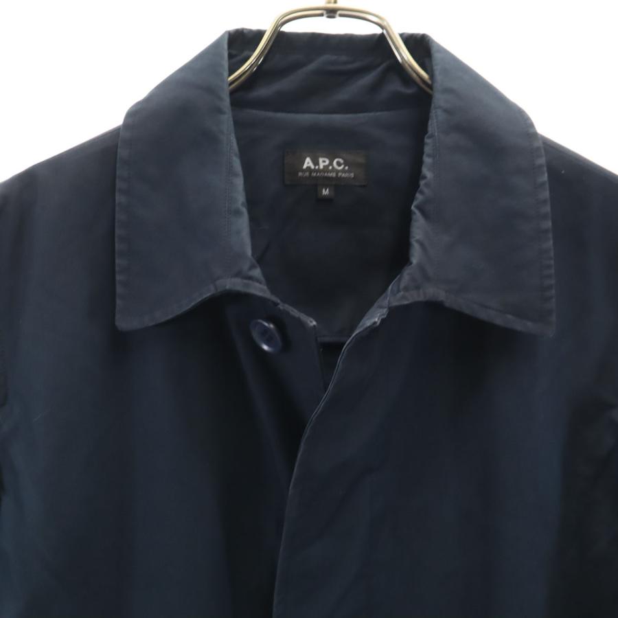 A.P.C.（アーペーセー） ステンカラーコート M ネイビー メンズ 古着