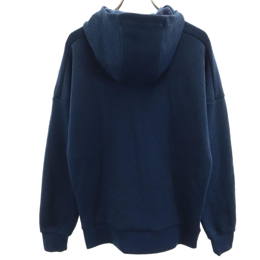 adidas（アディダス） 長袖 ジップパーカー M ネイビー パイル地