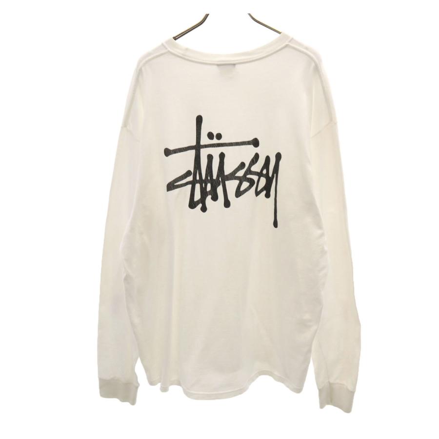 STUSSY（ステューシー） バックロゴ 長袖 Tシャツ XL ホワイト ロンT