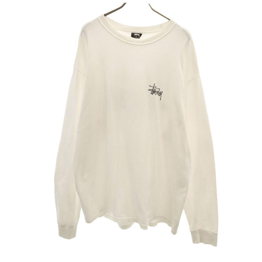 STUSSY（ステューシー） バックロゴ 長袖 Tシャツ XL ホワイト ロンT