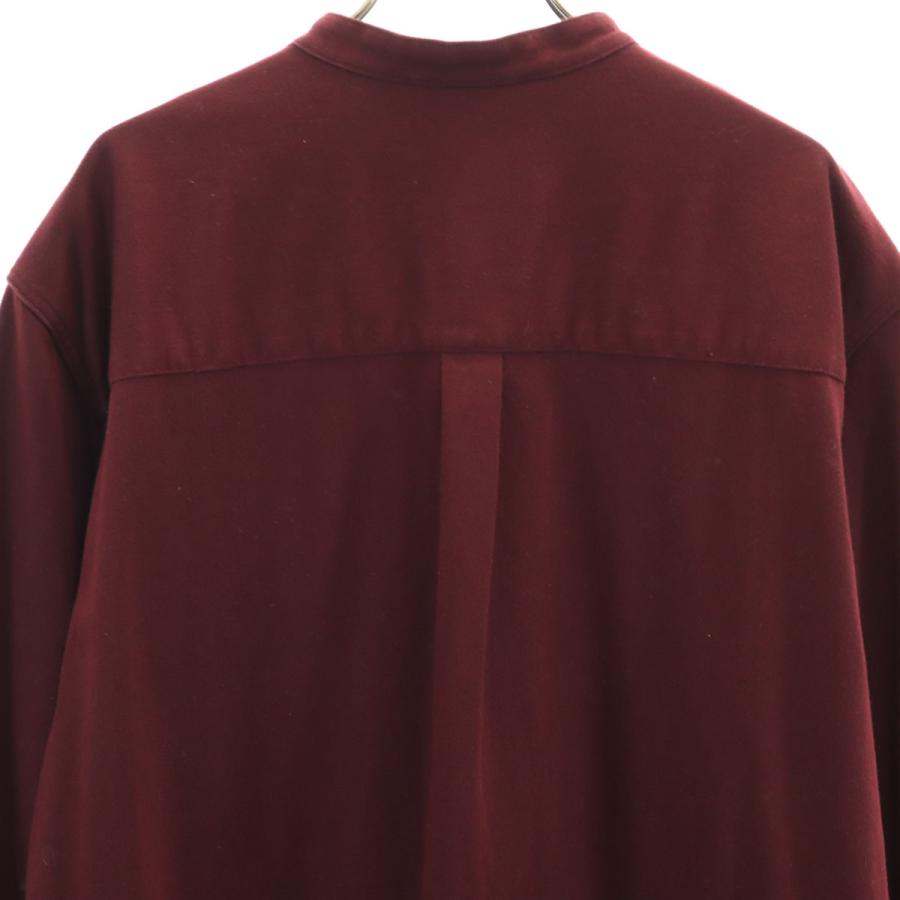 長袖 シャツワンピース ボルドー 中古 LACOSTE（ラコステ） 長袖 バンドカラー シャツワンピース 40 ボルドー