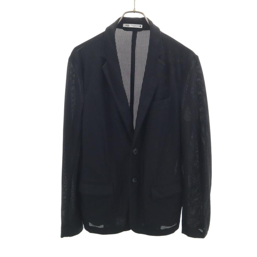 ZARA（ザラ） メッシュ ジャケット 36 ブラック ストレッチ メンズ