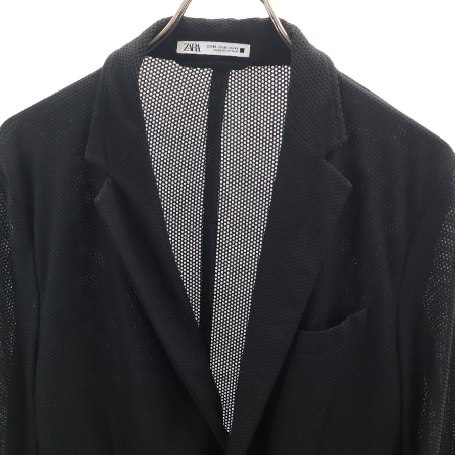 ZARA（ザラ） メッシュ ジャケット 36 ブラック ストレッチ メンズ