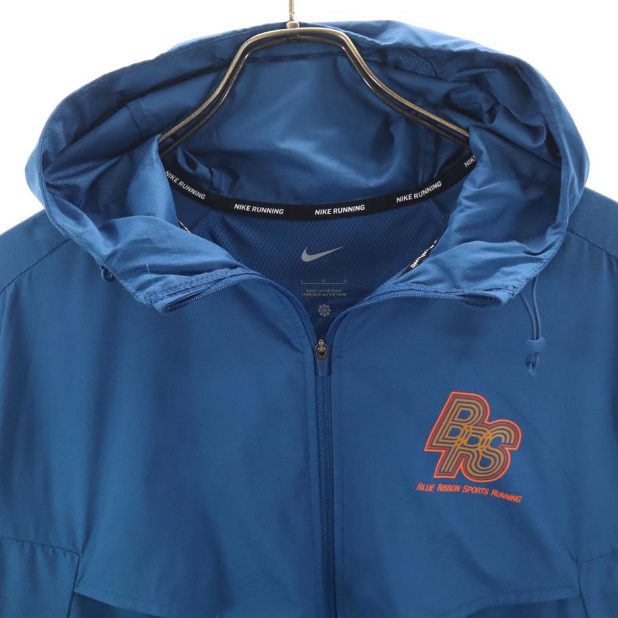 NIKE（ナイキ） バックプリント ランニング ウインドブレーカー L 青紺