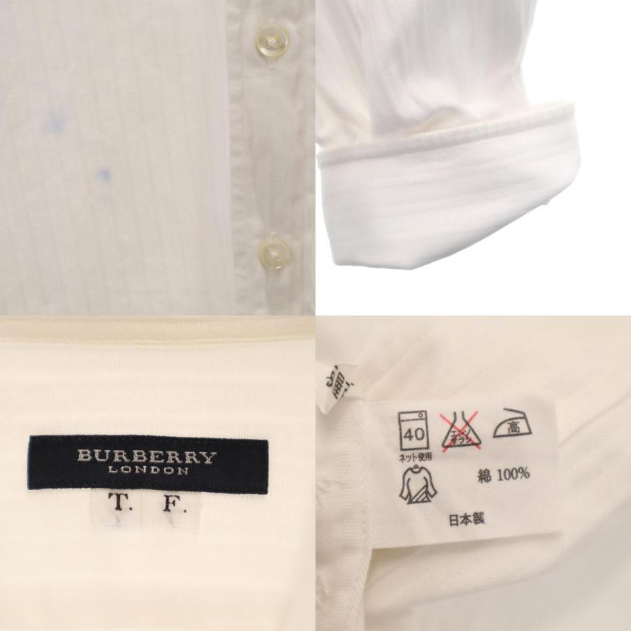 BURBERRY（バーバリー） 日本製 ストライプ柄 長袖 シャツ ホワイト系 