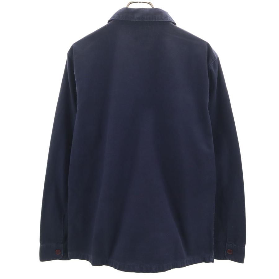 STUSSY（ステューシー） USA製 長袖 ワークシャツ M ネイビー メンズ