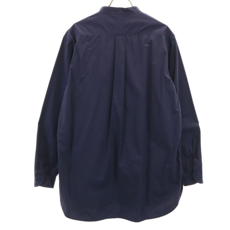 美品　DANTON ダントン　バンドカラーシャツ　長袖シャツ　日本製　定番 Danton（ダントン） 日本製 長袖 バンドカラーシャツ 38 ネイビー
