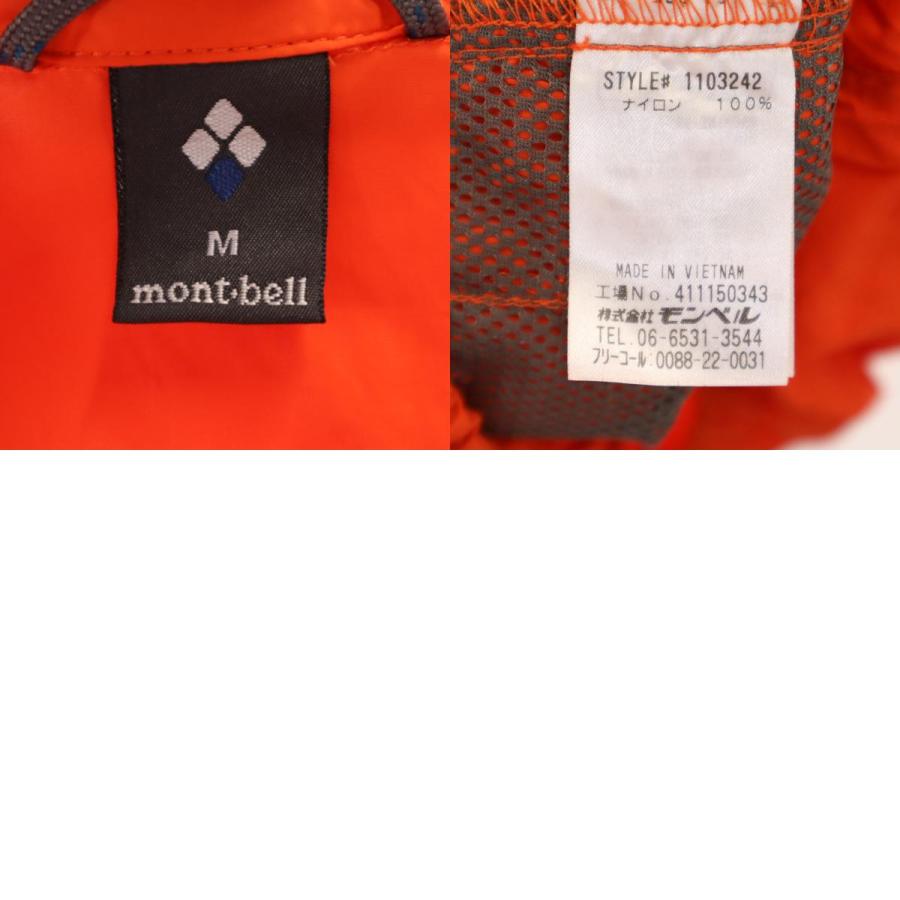 モンベル ストームパーカー ブラック オレンジ ナイロン マウンテン アウトドア mont-bell（モンベル） 長袖 ウインドブラスト パーカー M オレンジ