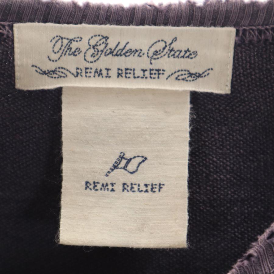 REMI RELIEF（レミ レリーフ） 日本製 5分袖 ヴィンテージ加工