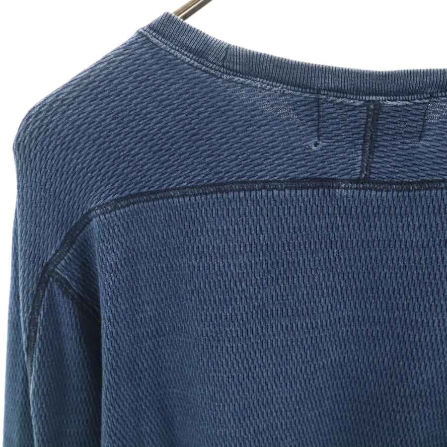 ダブルアールエル RRL 長袖 インディゴ染め Tシャツ S ネイビー Ralph