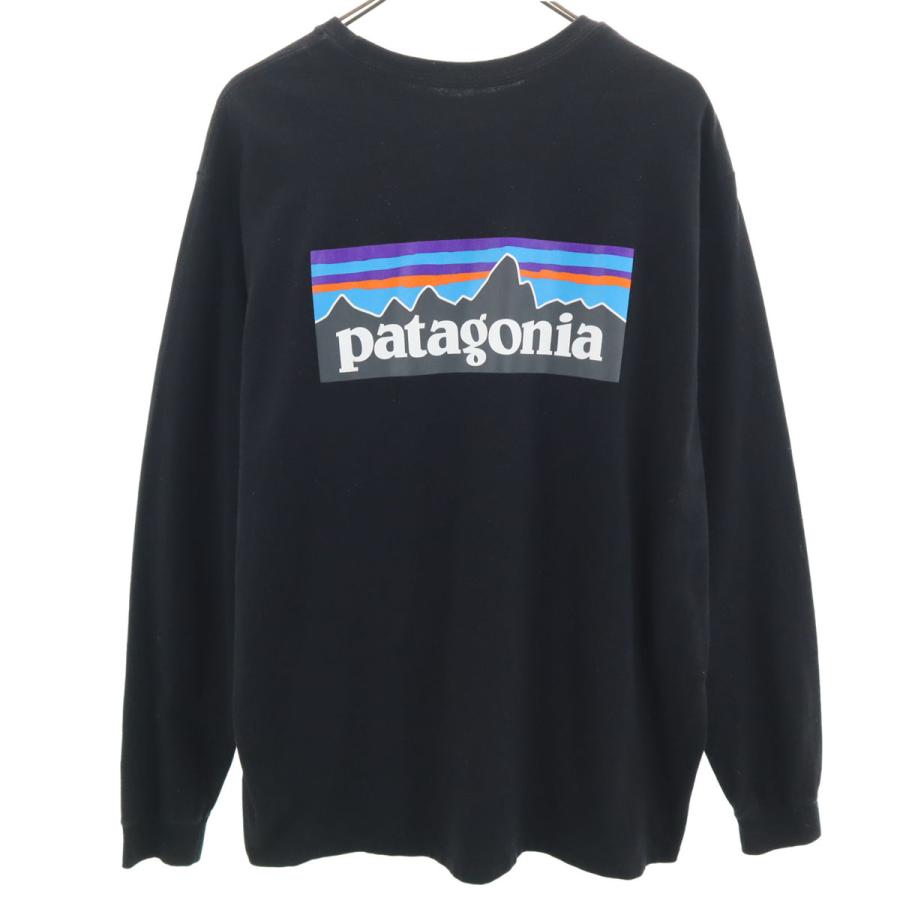 patagonia（パタゴニア） バックロゴ 長袖 Tシャツ XL ブラック