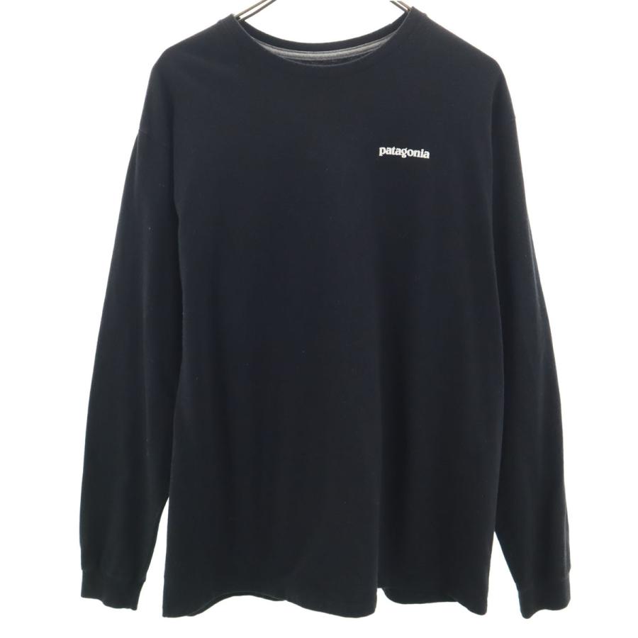 patagonia（パタゴニア） バックロゴ 長袖 Tシャツ XL ブラック