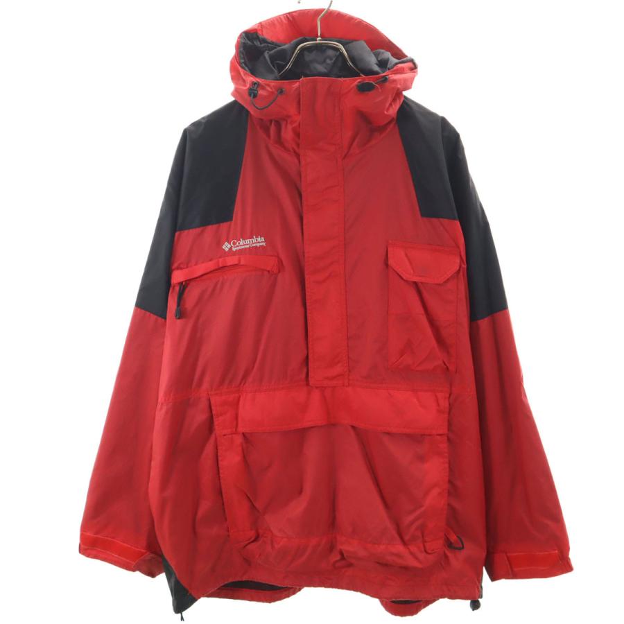 Columbia（コロンビア） ハーフジップ ナイロンジャケット L レッド 
