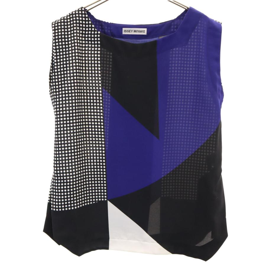 ISSEY MIYAKE（イッセイミヤケ） 日本製 ドット柄 ノースリーブ 