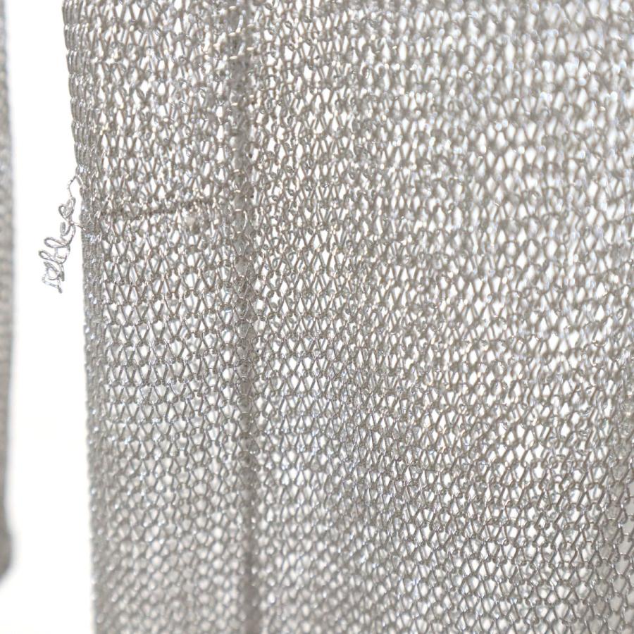 ZARA（ザラ） 長袖 メッシュ ワンピース S シルバー レディース 古着