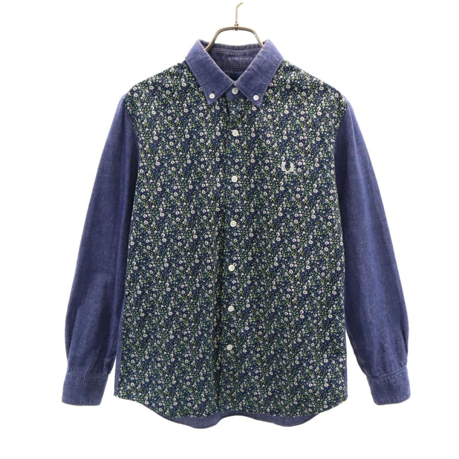 FRED PERRY（フレッドペリー） 花柄 長袖 ボタンダウンシャツ S 